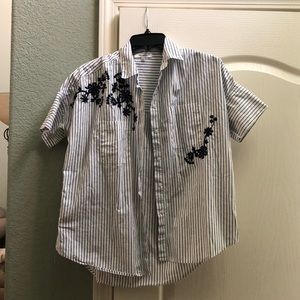 Madewell Embroidered courier shirt